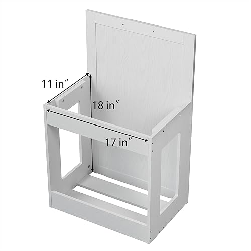 Miniatura 62 de OLD CAPTAIN Inclinación de madera hacia fuera el gabinete de basura, soporte derecho libre del cubo de basura de la cocina de madera, acabado marrón