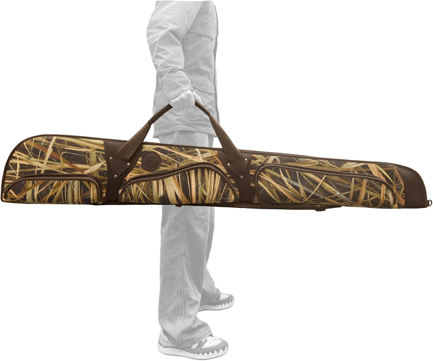 Tas Trost 52" Long Rifle Case with Scope Protection, Padded Camo Shotgun Bag Storage with 3 External Pockets