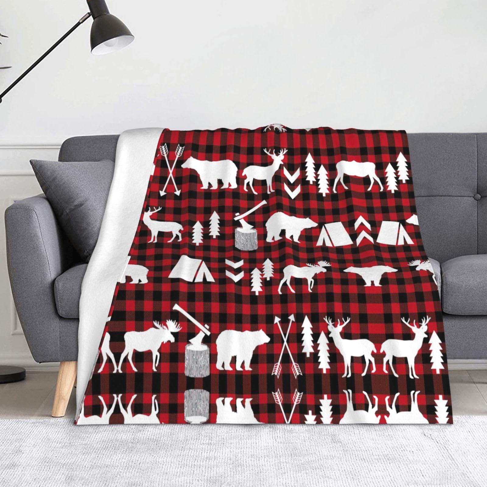 Couverture vache et sapin de Noël le cadeau tendre et réconfortant pour Halloween
