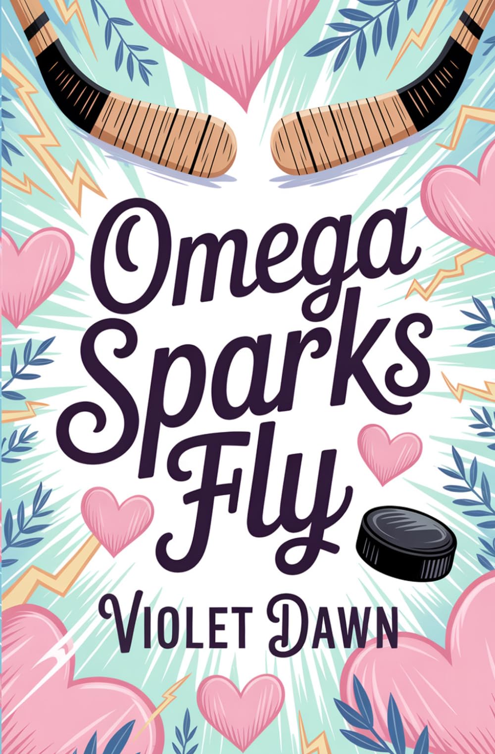 Omega Sparks Fly: A Cozy Small Town Why Choose Hockey Omegaverse Spicy Fantasy Winter Romance (Cozy Omegaverse Romance)