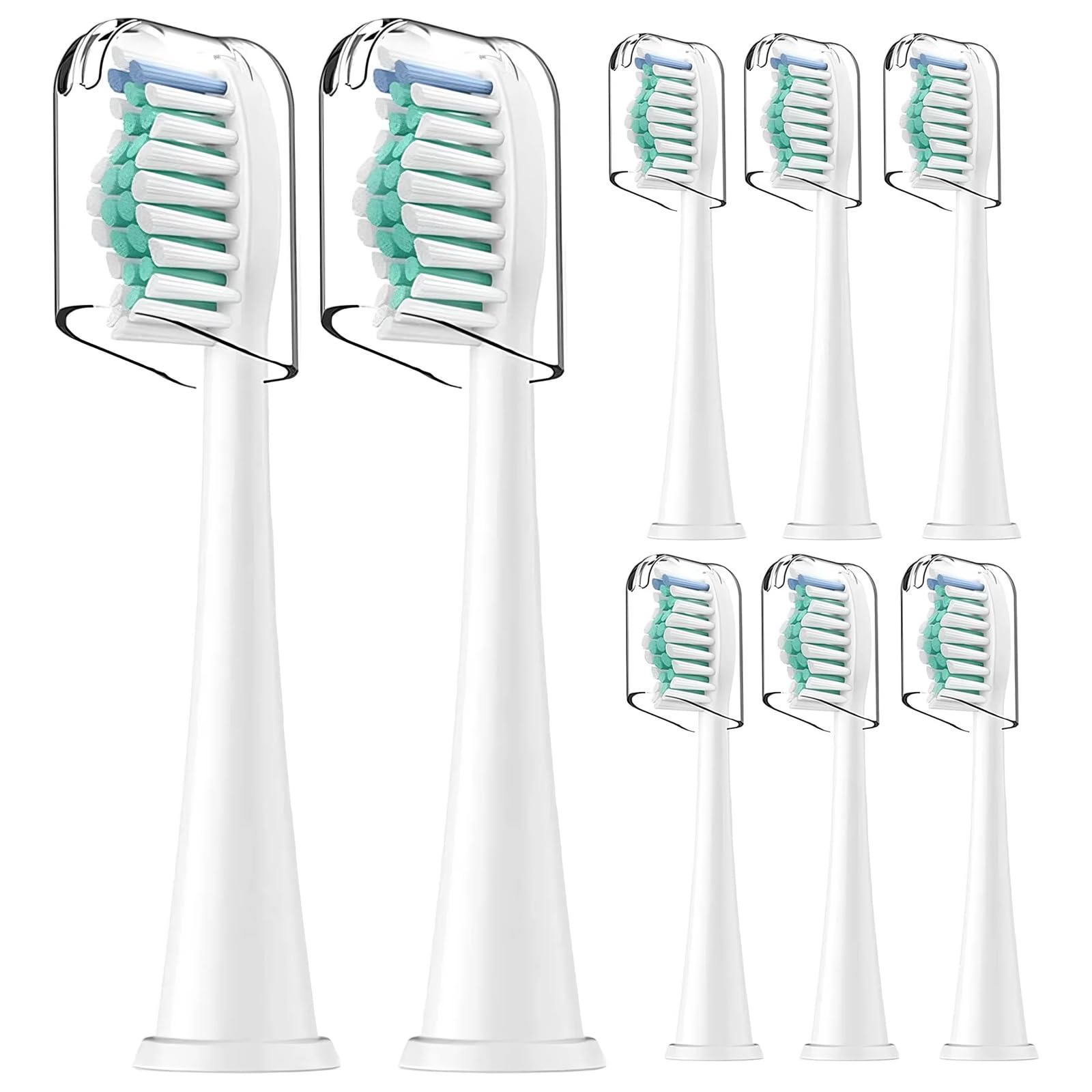 Rebeool 8 Stück Ersatzbürsten Kompatibel mit Philips Sonicare, Zahnbürstenaufsatz für Protective4500, 5100, 3100, 4300, Diamond 9000, 9400 Aufsteckbürste für täglich präzise Zahnreinigung