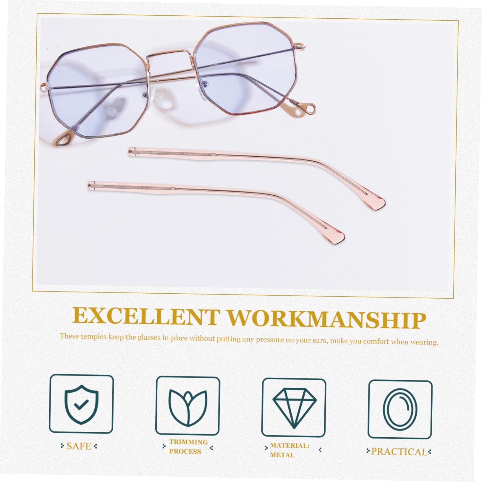 Healeved 5paires Lunettes De Remplacement Pour Bras De Lunettes Confort Optimal Et Design Pratique Évite Les Frottements Oreilles Visage