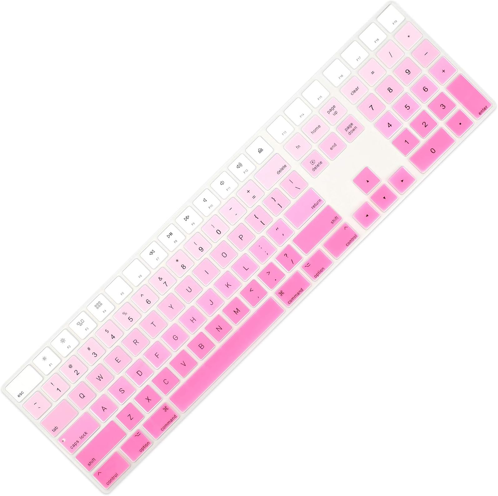 Ombre Pink Cover for Apple iMac Magic Wireless Keyboard with Numeric Keypad MQ052LL/A A1843 US Layout