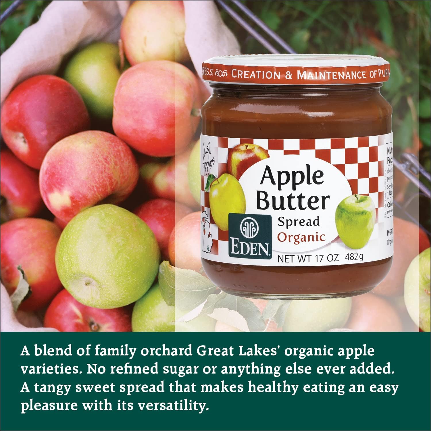 Eden Foods Apple Butter, Og, 17 Ounce (Pack of 3)