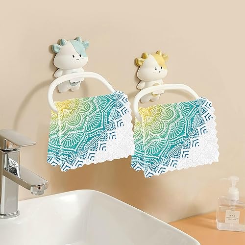 Miniatura 6 de Mandala Floral Vintage 6 Pack Absorbent Kitchen Towels and Dishcloths Sets Microfiber Print Quality Kitchen Tea Towels for Restaurant Sink