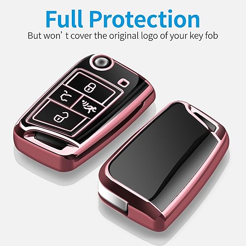 Miniatura 3 de Tukellen Funda para llavero Volkswagen, funda de TPU suave de alta calidad, protección completa, funda para llavero VW Arteon Atlas Golf Jetta