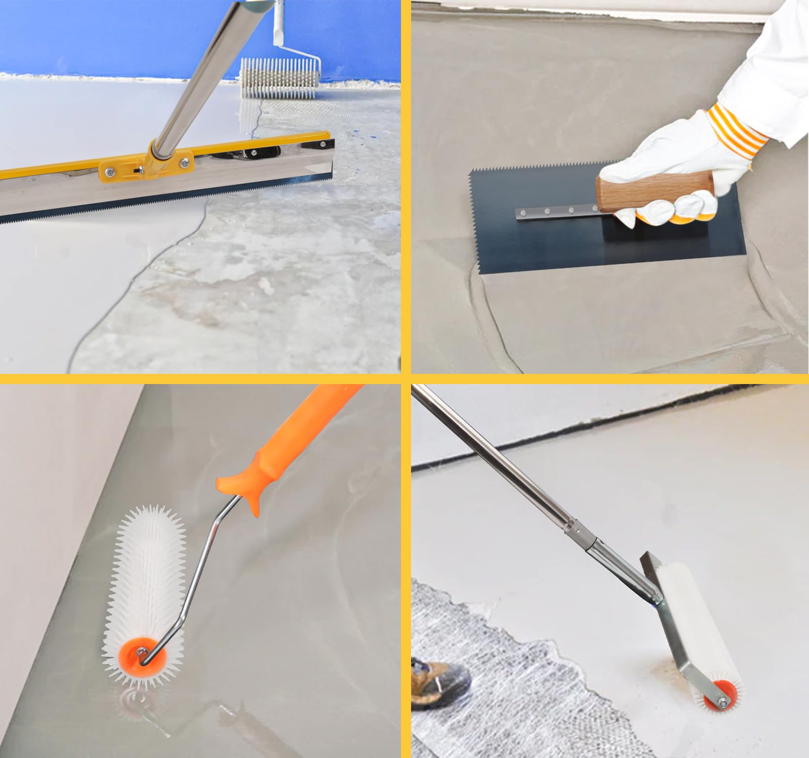 Shies Rake In Spiked Roller For Epoxy Floor - Includes Spiked Roller, Spike Shoes ...