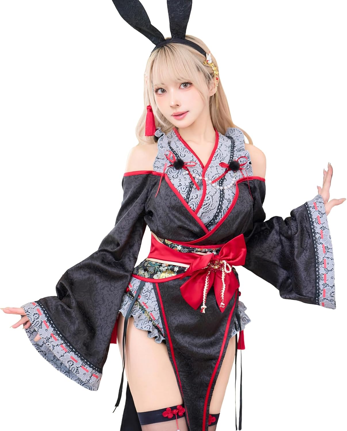 Amazon.co.jp: [Malymoon] コスプレ 巫女 新年 神社 アニマル バニー