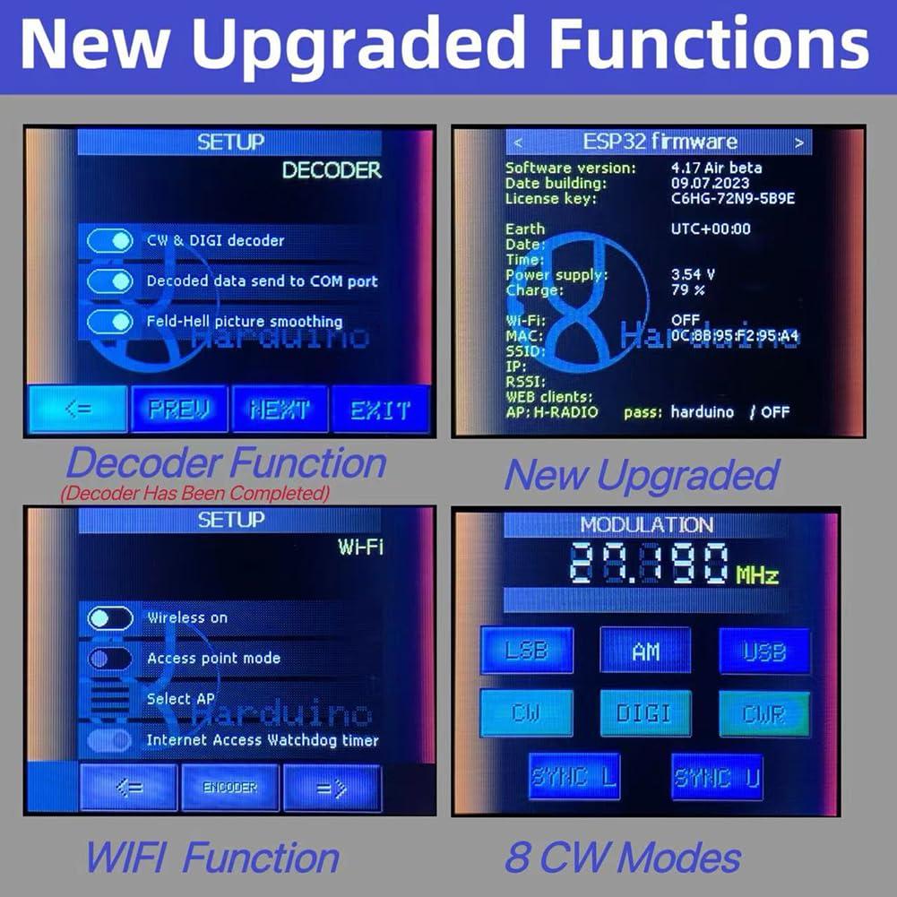 SI4732 ATS-25 Max-Decoder FM RDS AM LW MW SW SSB DSP Receiver V4.16 CW RTTY WiFi Li-Po 3000mAh