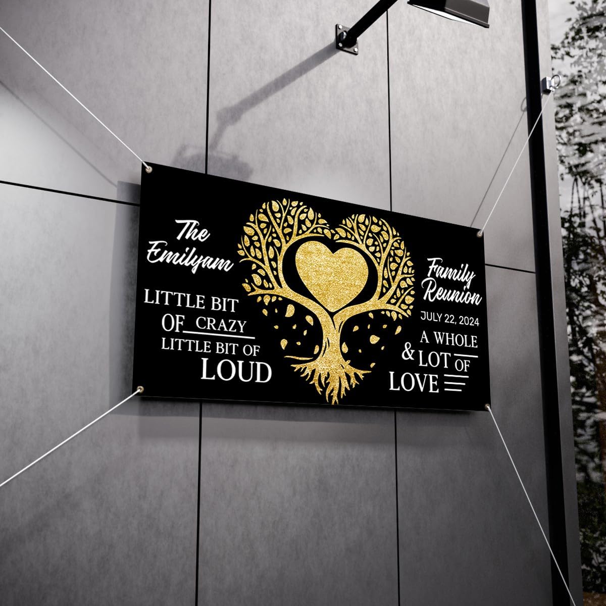 Family Reunion Banner, 12x24 inches, Vinyl, Standard Banner, Indoor/Outdoor Use