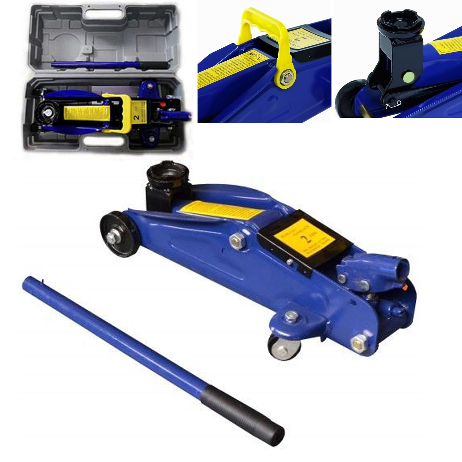 Car Hydraulic Cove Lifting Ramp, Floor Jack Capacity 2 Tons, Blue Lifting Range 140-290 mm