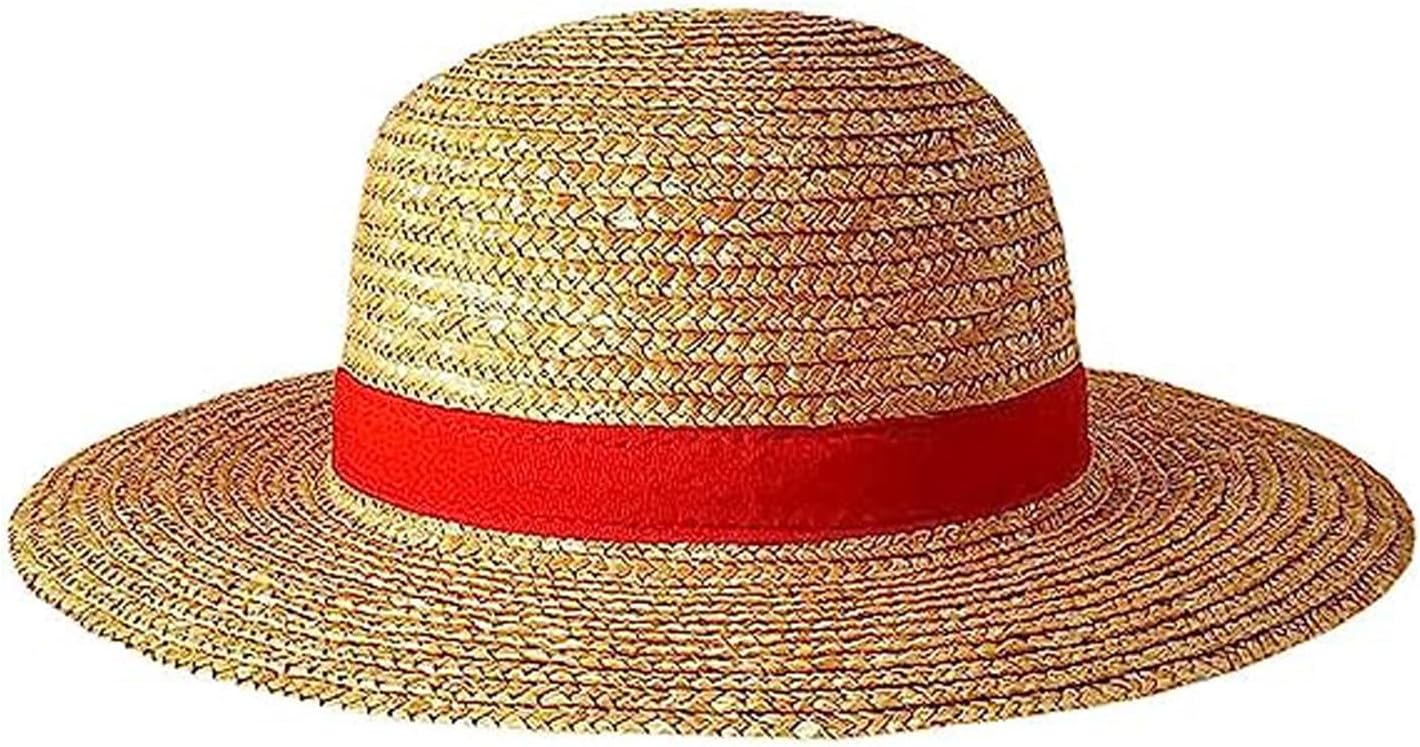 Straw hat,Cosplay Straw Hat for Halloween Costume Party,Yellow Strawhats with String Sun Hats Animation Hats (Light Yellow) - Image 8