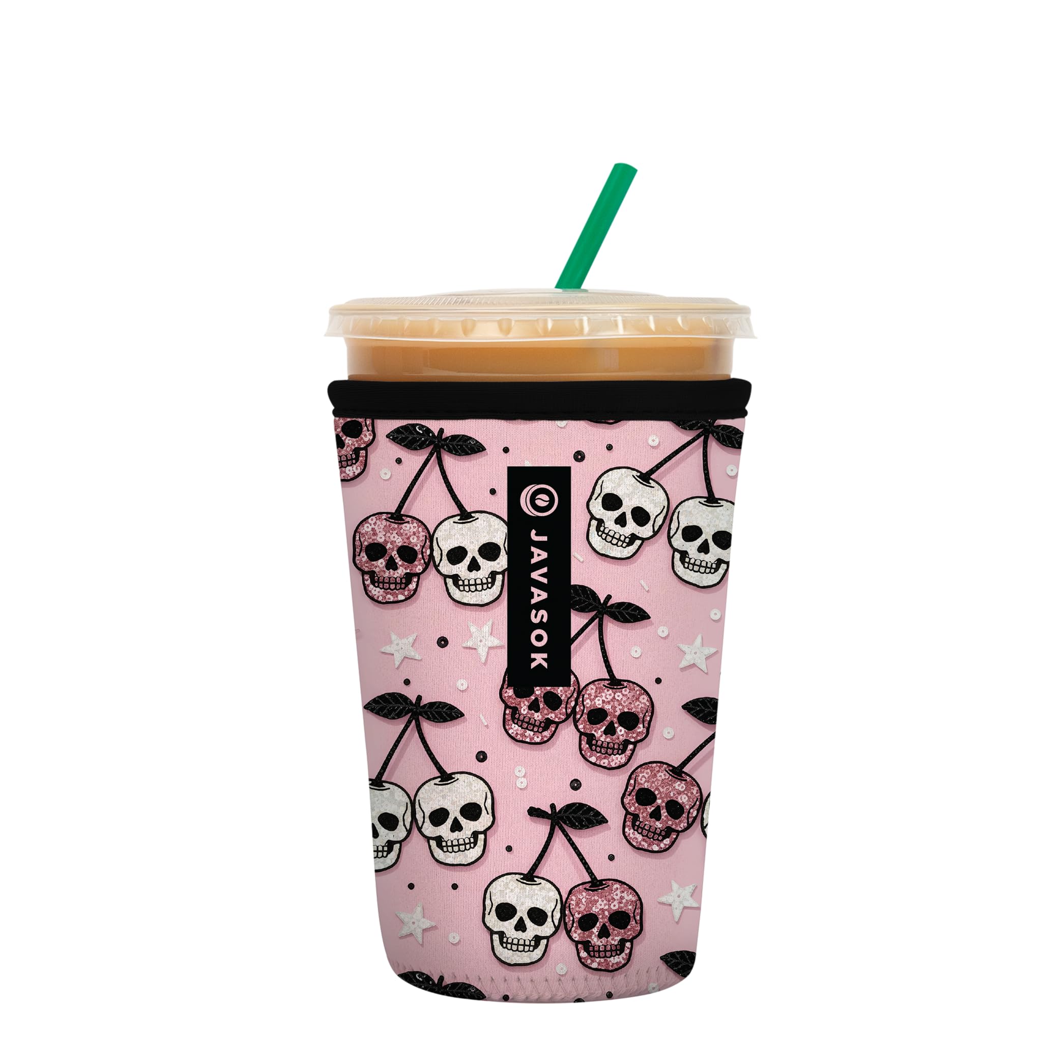 Sok It JavaSok Iced Coffee &amp; Cold Soda Insulated Neoprene Cup Sleeve (Bad Seed, Medium: 22-28oz)