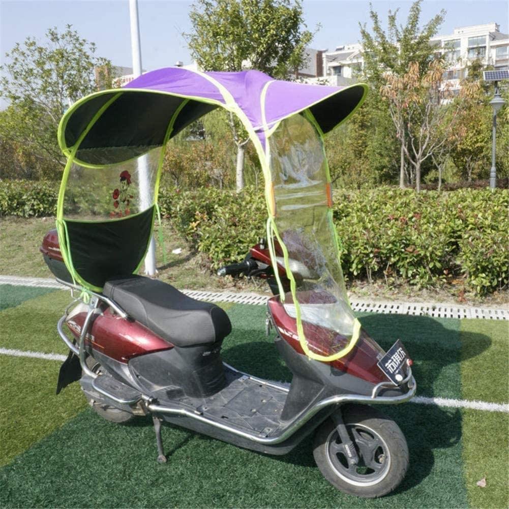 Parasol Impermeable para Motocicleta eléctrica, Parasol Totalmente Cerrado para Scooter, para Movilidad, Protector Solar y Cortina Transparente Universal para Lluvia