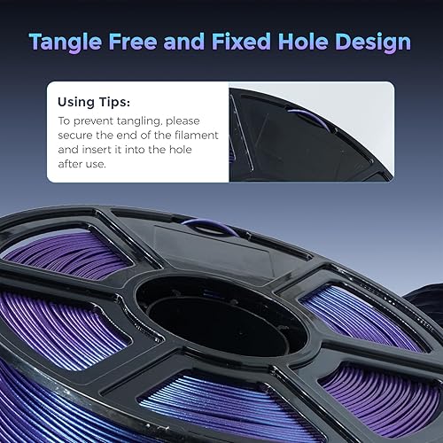 Vista 159 de FLASHFORGE - Filamento PLA, 1/16 de pulgada, carrete de 2.2 libras de filamento, precisión dimensional de +/- 0.001 de pulgada, fácil de usar y se