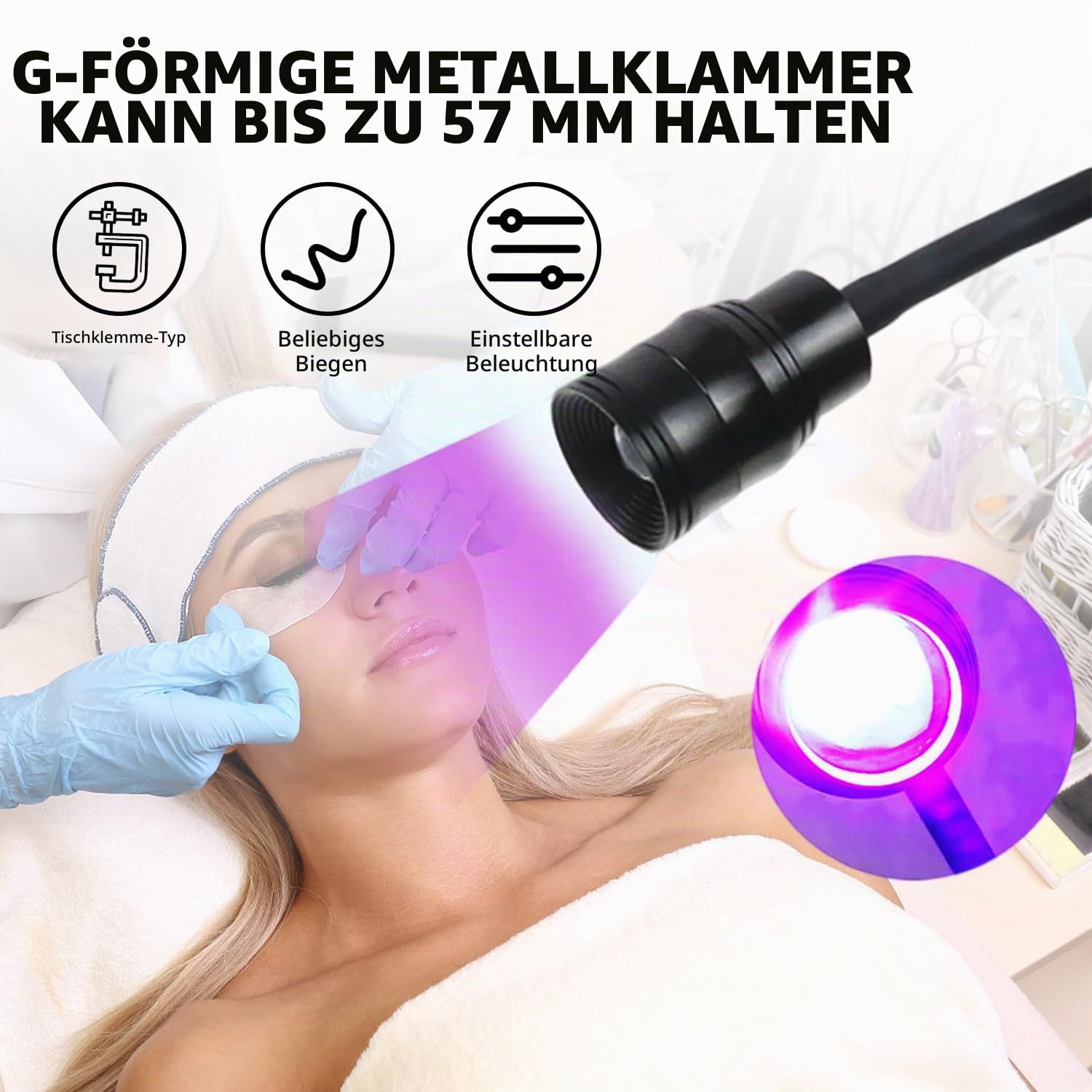 Wimpern Lampe 10W Wimpernlampe UV-Licht für Lichthärtenden Wimpernlicht