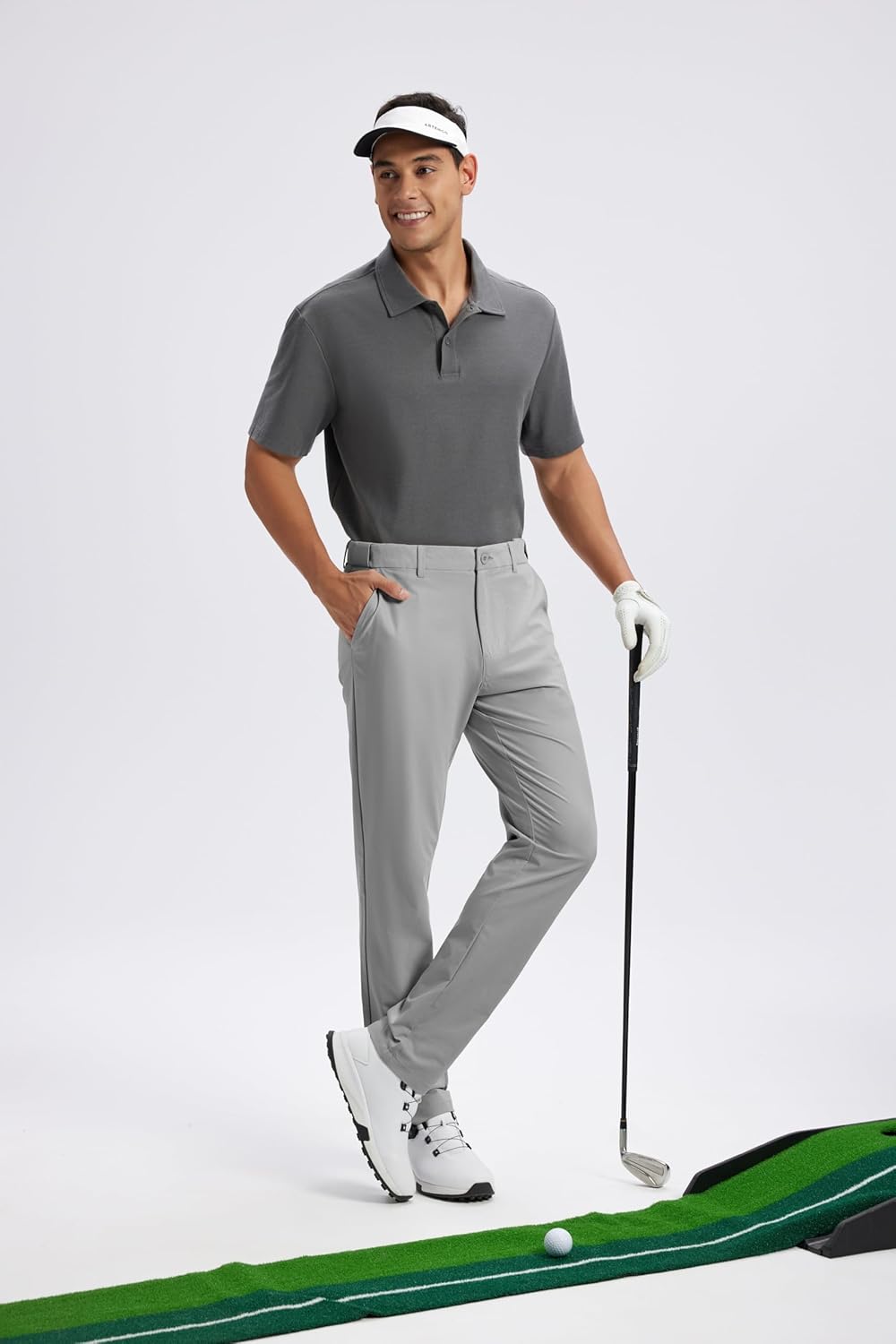 Mens Golf Pants Lightweight Quick Dry Anti-Slip Work Dress Pants 30"/32"/34" Stretch Casual Slacks with 4 Pockets - Image 2