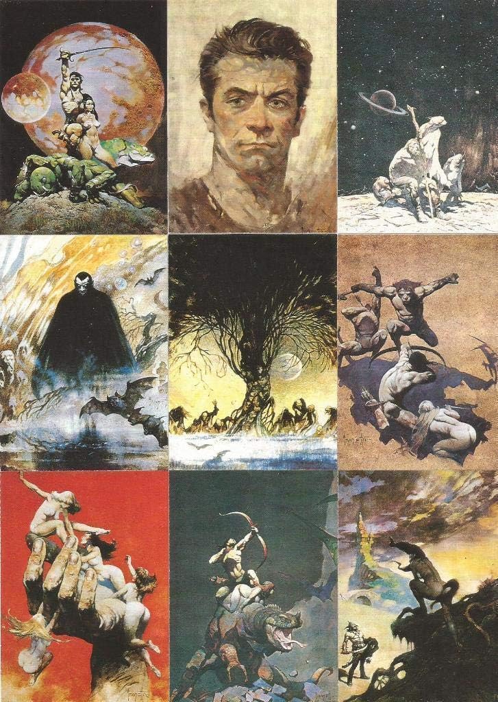 Frank FRAZETTA Series 1 Complete 90 Fantasy Art Trading Card Set COMIC IMAGES 1991 : Arts, Crafts & Sewing