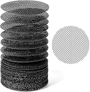 Flowere Pad 100 Pcs of 5x5cm Round Black Flower Pot Hole Mesh Mat