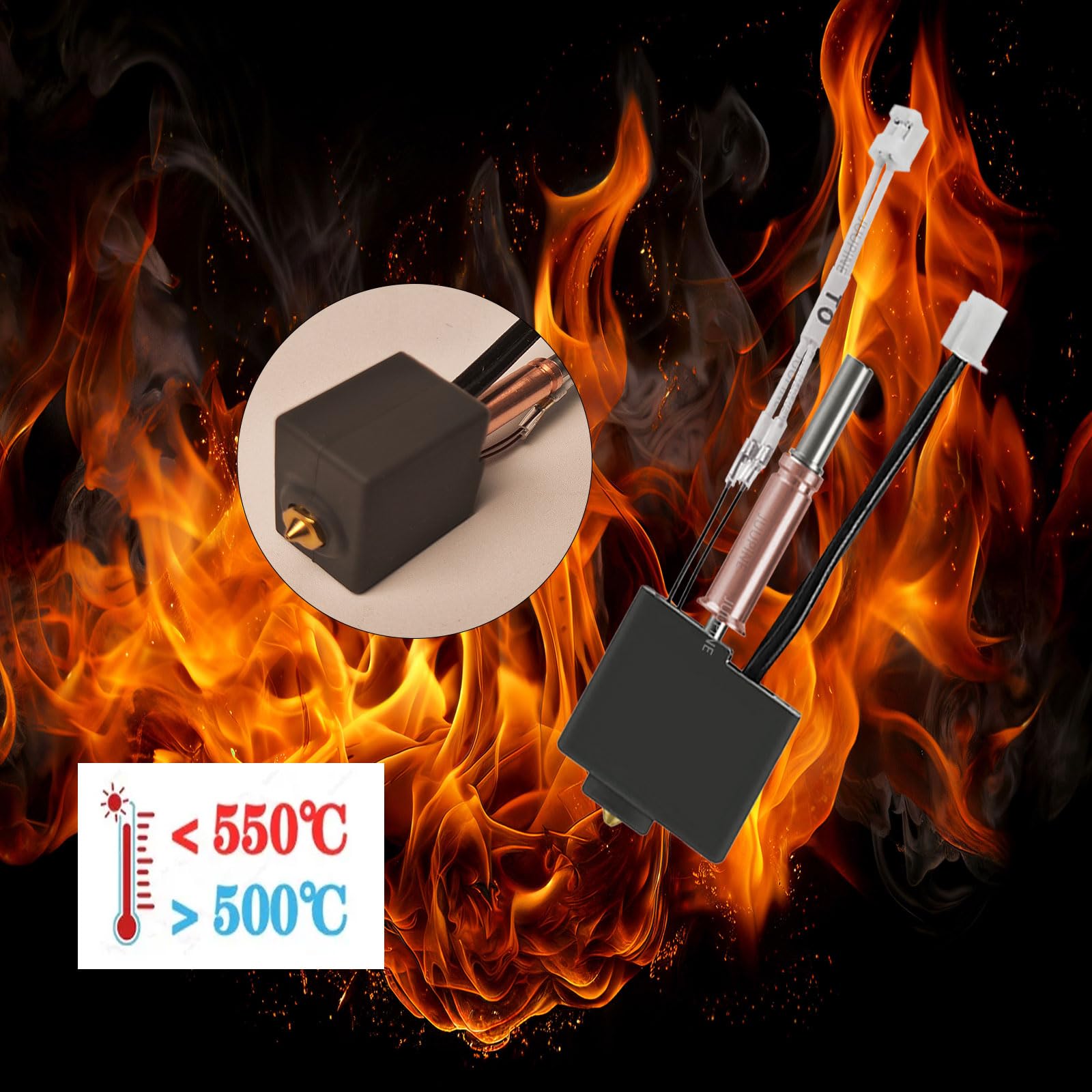 HzdaDeve 4 stuks Hotend siliconen sok voor Kobra 3 Combo siliconen afdekkingsset verwarming blok sleeve hotend deel extruder vervanging voor Kobra 3/ACE Pro 3D-printer accessoires