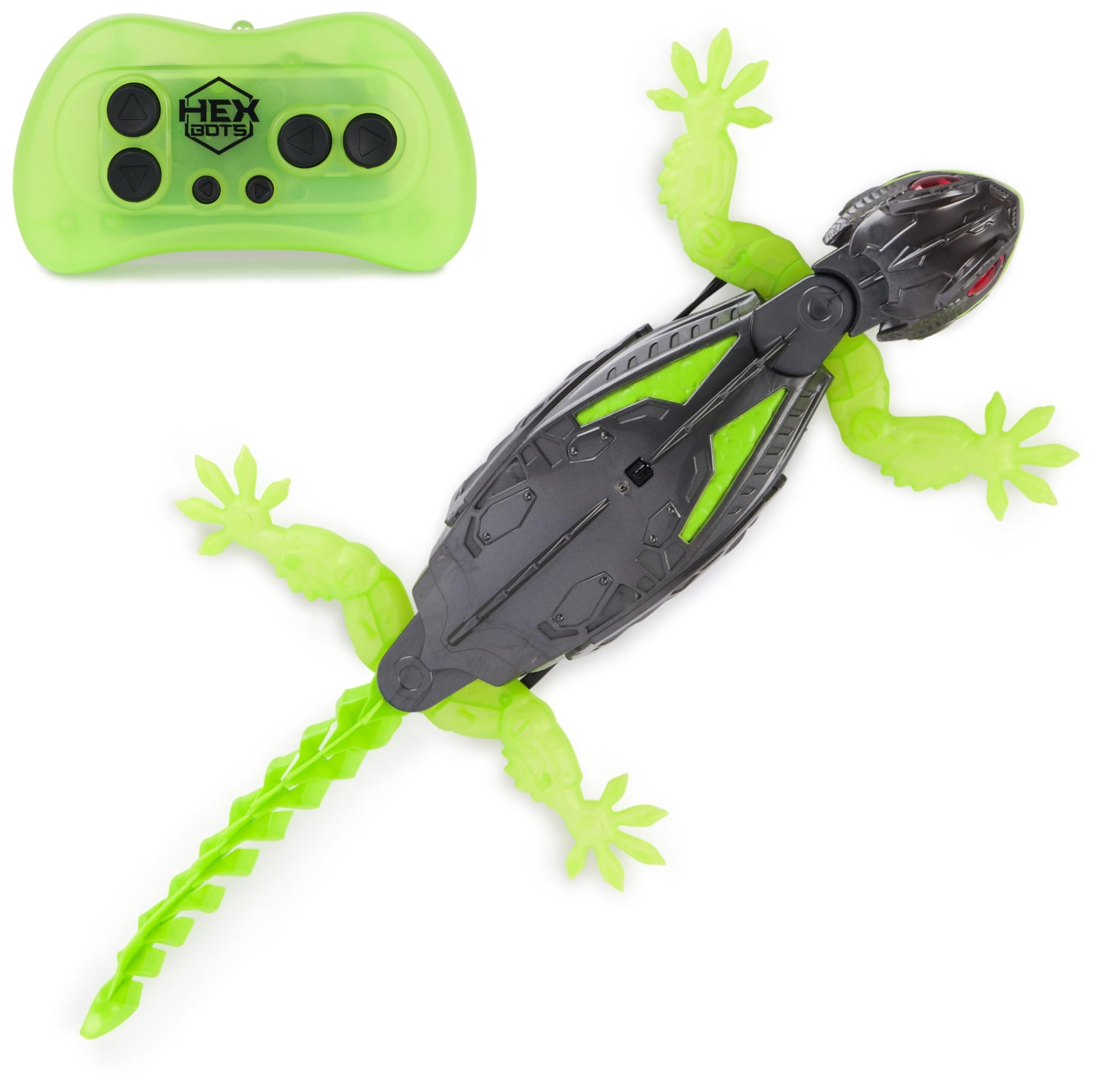 HEX BOTS - WALLCRAWLER GECKO: LAGARTO GECO TREPADOR DE PAREDES - Robot Control Remoto Recargable - 6070281 - Regalo niño 4 años + - Juguetes niños 4 Años +