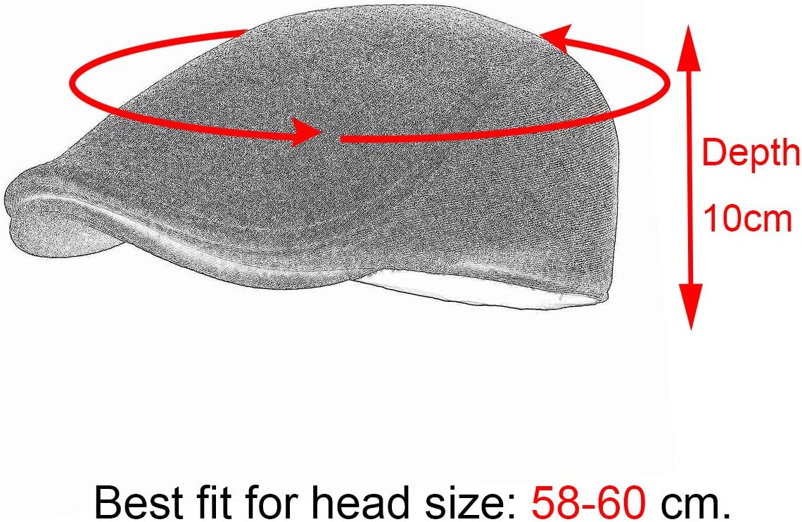 Men Cotton Newsboy Cap Soft Fit Cabbie Hat - Image 5