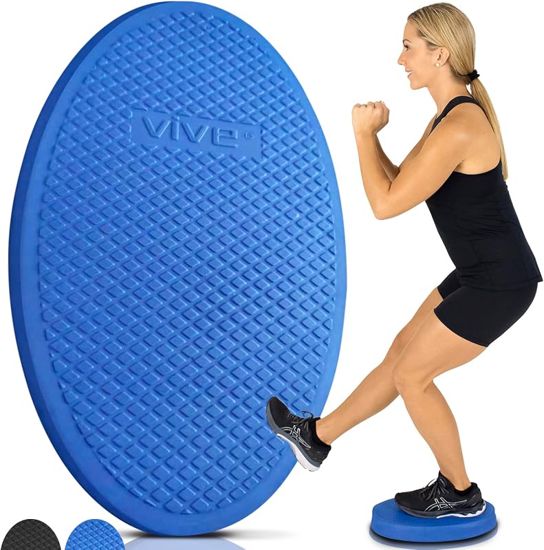Vive Oval Balance Pad - Cojín oscilante para fisioterapia y equipos de rehabilitación - Espuma suave para entrenamiento de estabilidad para entrenamientos, yoga, fuerza central y pilates - Dispositivo para mujeres, hombres y niños