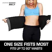 Vista 5 de Aduro - Cinturón de entrenamiento de cintura para hombres y mujeres, cinturón de sudor, moldeador de cuerpo, cinturón de ejercicio