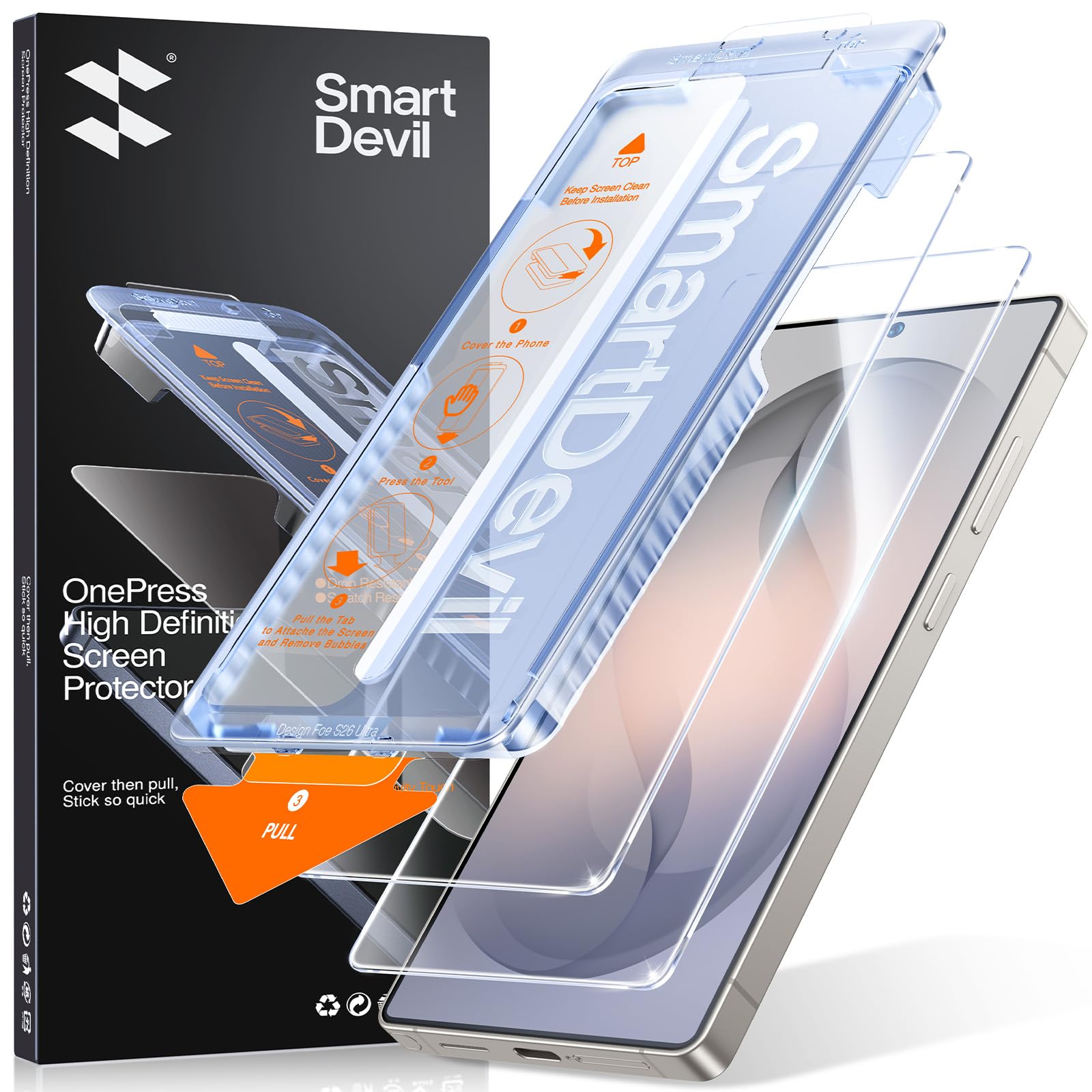 Amazon | 【指紋認証対応】 SmartDevil Galaxy S26 Ultra用ガラス