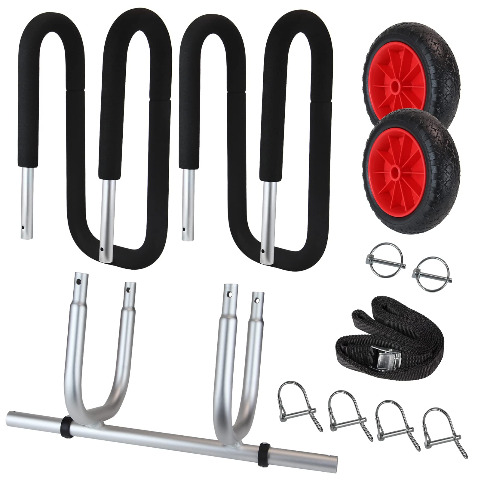 ALPIDEX Chariot Aluminium Transport Planches Stand Up Paddle Board Ø 25 cm Trolley