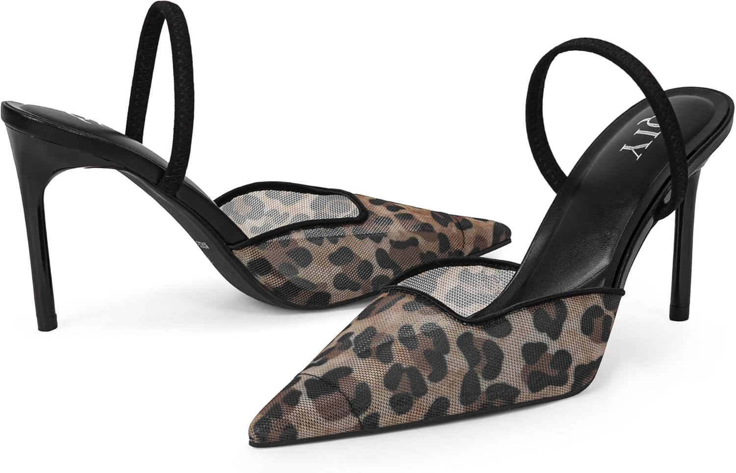 Mesh Heels for Women Pumps Closed Pointed Toe High Heels Stiletto Heeled Mules Sandals Dress Shoes - Image 7