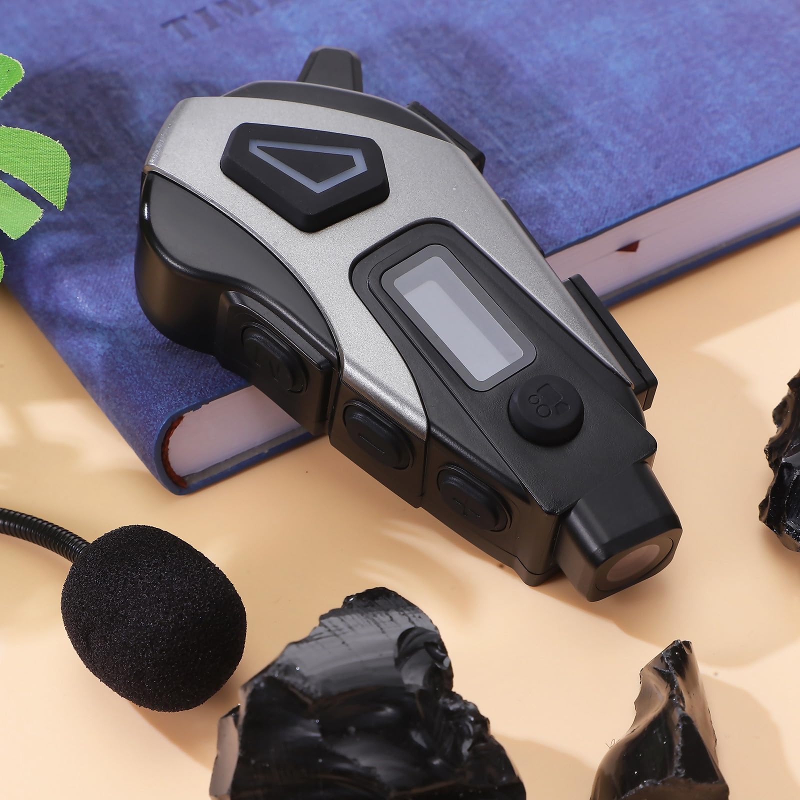 BESPORTBLE Écouteurs sans Fil pour Casque de Moto Micro Bruit, Batterie 1200mah, Matériau Abs, Confort Prolongé pour Hommes et Femmes