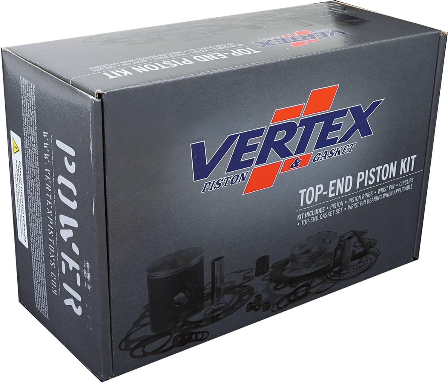 Vertex VTK23614B Top End Piston Kit Compatible With/Replacement For Kawasaki KX 100 1995-2013, RM 100 2003 52.500 mm Cylinder Diameter, 100 cc Displacement, 52.450mm Piston Diameter