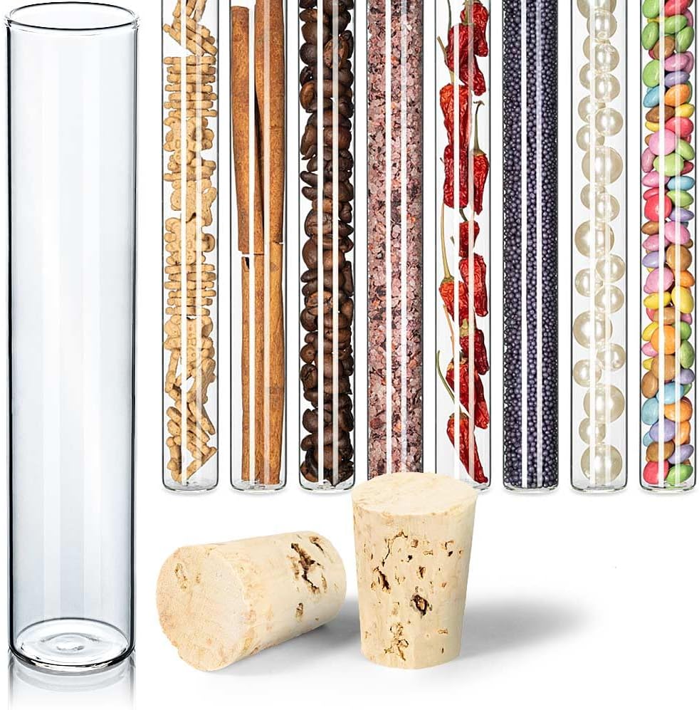 20 Reagenzgläser 90ml Mit Schraubdeckel – PET Transparent, Aluminiumverschluss, Für Süßigkeiten, Proben & Badesalz Reagenzglas Set 90ml
