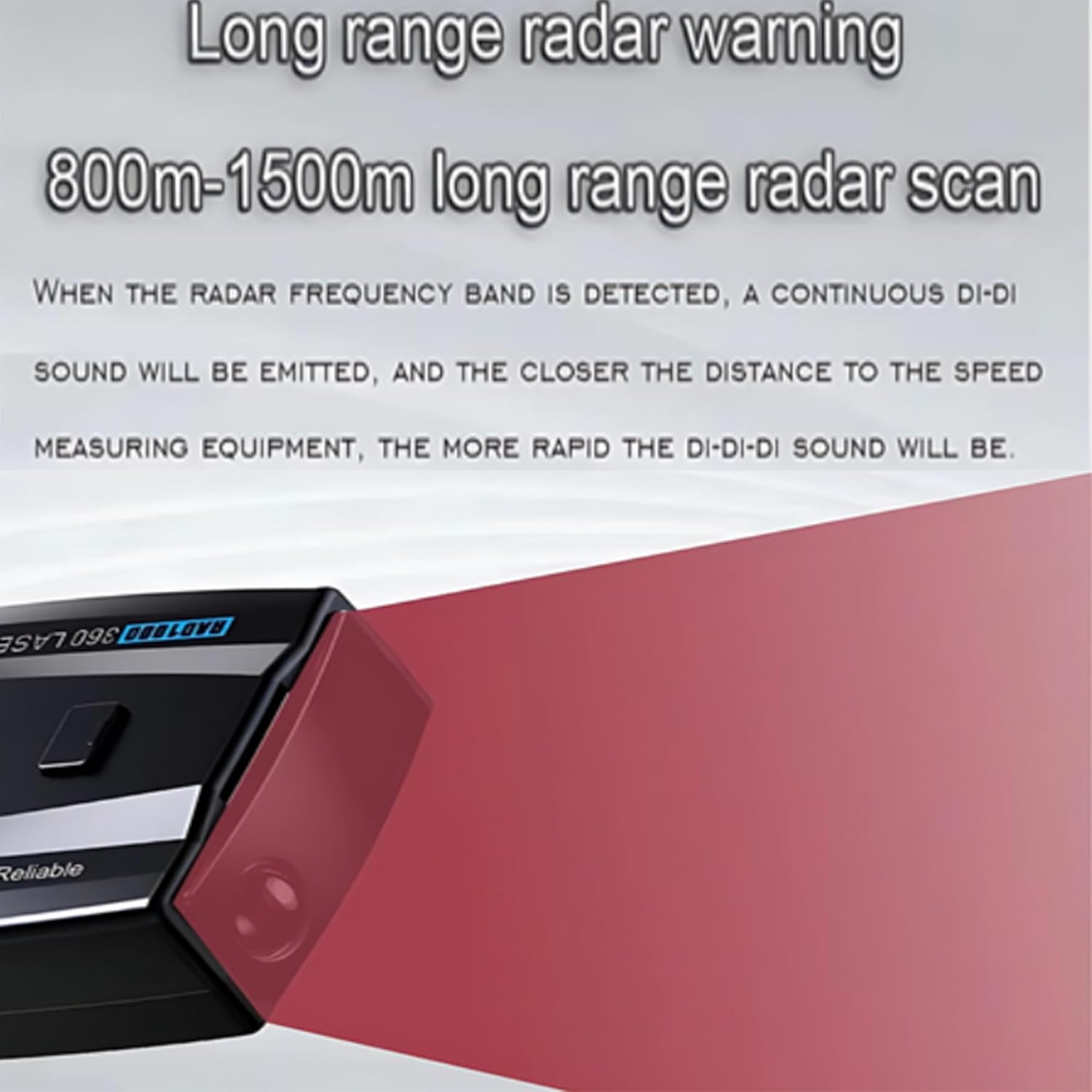 RAD1000 Police Laser/Radar Detector for Cars with Led Display,X/K/Ka/KU/ST/CT Band & Laser Detection,Long Range Detection,Mute Memory, City & Highway Modes,VG-2 Immune,Ideal Gifts