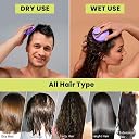 N Treck Scalp Massager for Growth | Gentle Silicone Bristles for Hair and Scalp Scrubber, Exfoliator, Dandruff Removal | Prevents Hair Loss for Men, Women - Pack of 1, Purple gallery image