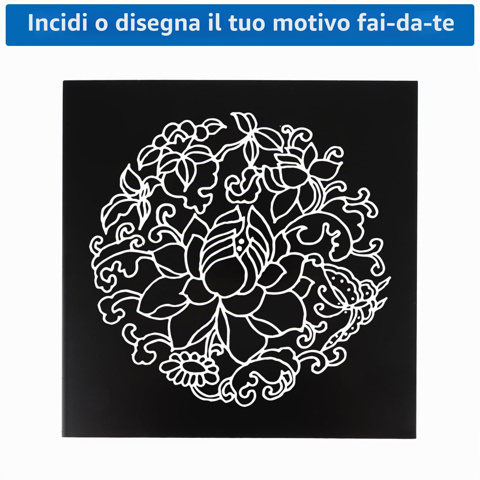 Piastre in Alluminio e Metallo, 300 x 300 x 1 mm, Lamiera 5052, Pannello Composito Nero per il Fai da te Industriale