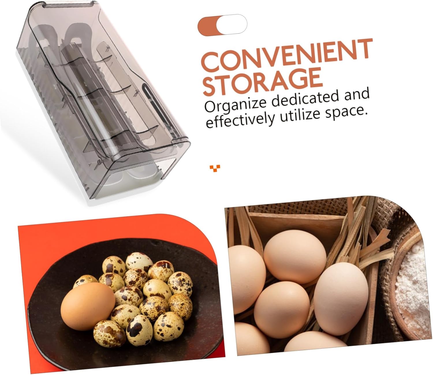 Egg Holder for Fridge Space Saving Egg Dispenser Capacity with Transparent Design for Easy Monitoring Fridge Organizer for Families