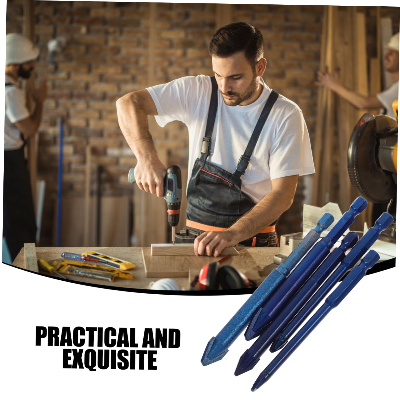 Tofficu 5 Set Punte Eccentriche Per Trapano Per Foratura Muratura Ceramica E Calcestruzzo Alta Precisione E All Usura Design Per Trapano Elettrico 5 Pezzi*5