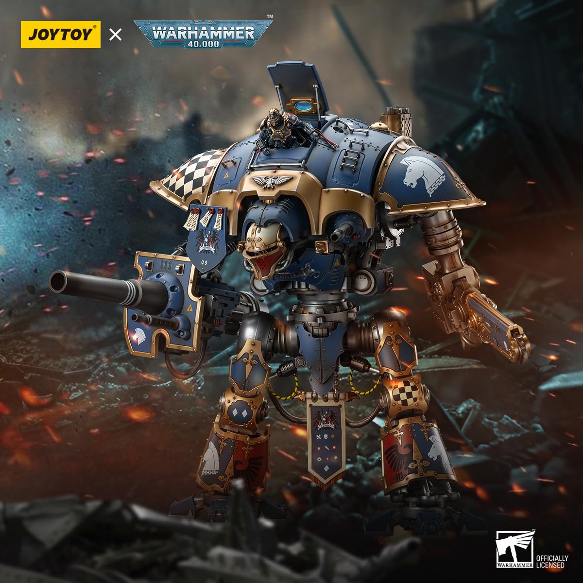 Toyverse JOYTOY 1/18 Figurka akcji Warhammer 40,000, Imperial Knights House Terryn Knight Paladin, model postaci ruchomych przegubów, 15 lat i więcej