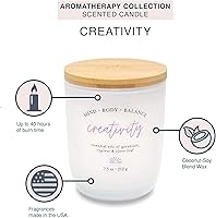 Vista 4 de Studio Oh! Creativity - Vela de aromaterapia de mezcla de cera de coco y soya de 7.5 onzas en frasco, para el hogar y la oficina, dura hasta 40