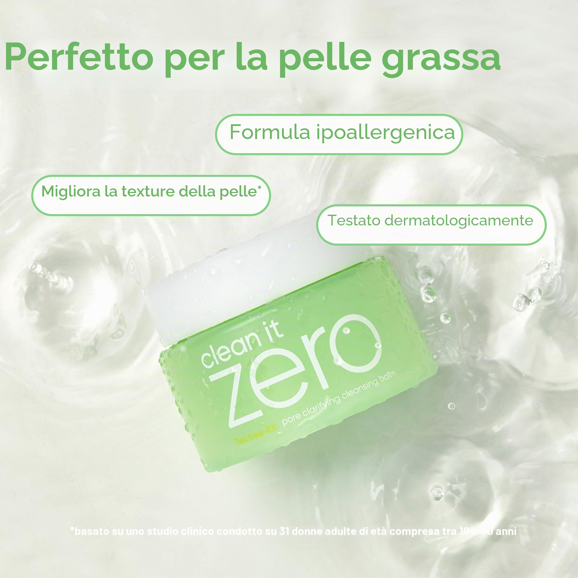 BANILA CO Clean it Zero Pore Balsamo detergente chiarificante | Struccante coreano, detergente viso per pelli grasse e acneiche | Vegano | Realizzato con AHA-PHA ed estratto di melaleuca