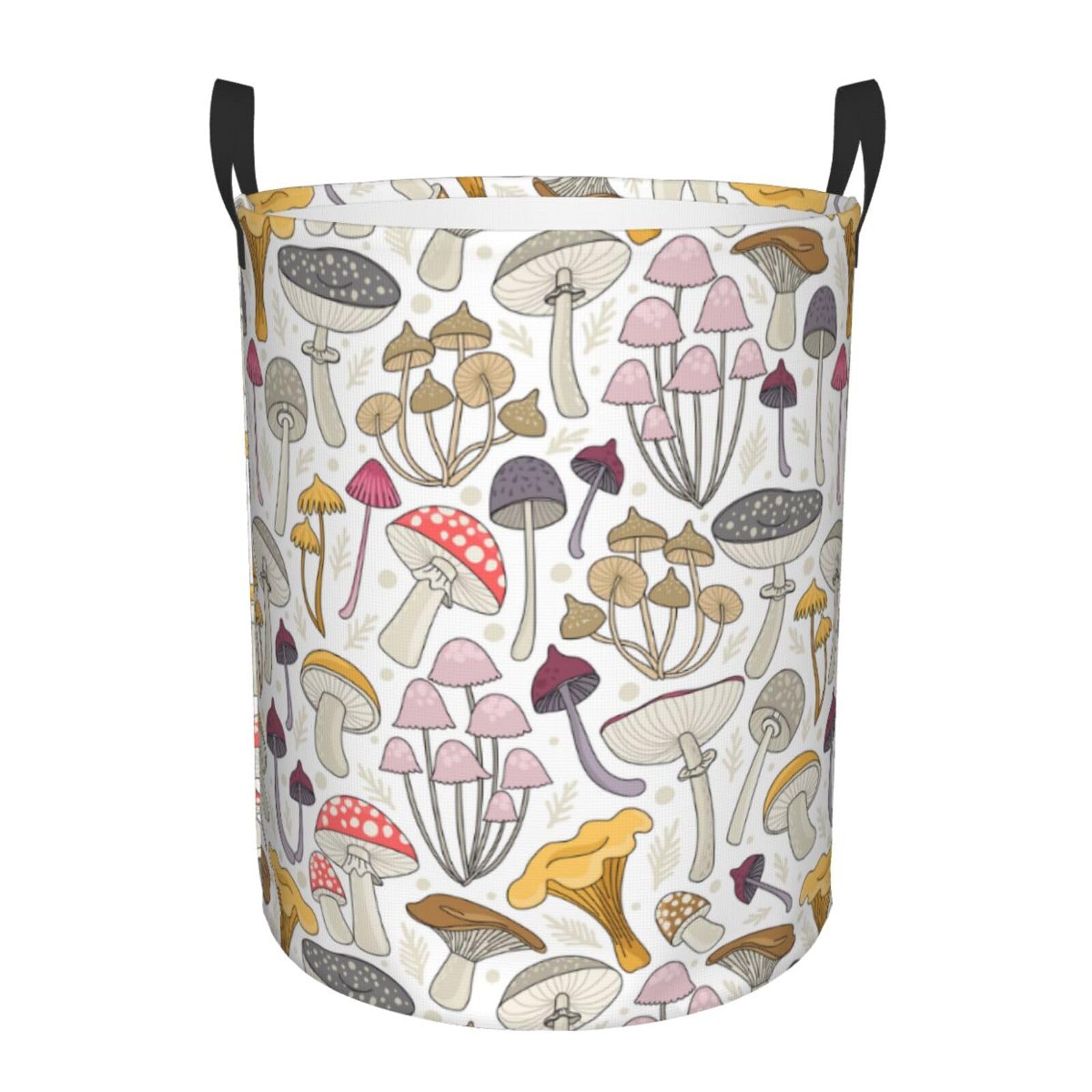 Laundry Basket Mushrooms Laundry Hamper Waterproof Idea Hampers Large Collapsible Baskets with Handle Suitable for Bedroom Bathroom Utility Room Kitchen