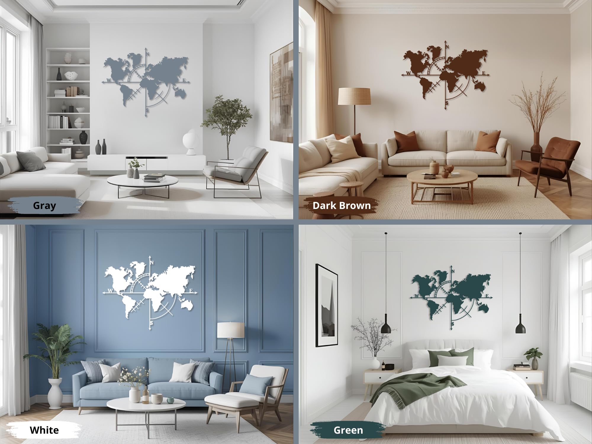 VAILLA ® Mappa del mondo, Decorazione da parete in legno, decorazione da parete in nero, oro, 3D, decorazione da parete per casa, ufficio, camera da letto, soggiorno (Mappa del mondo 5)
