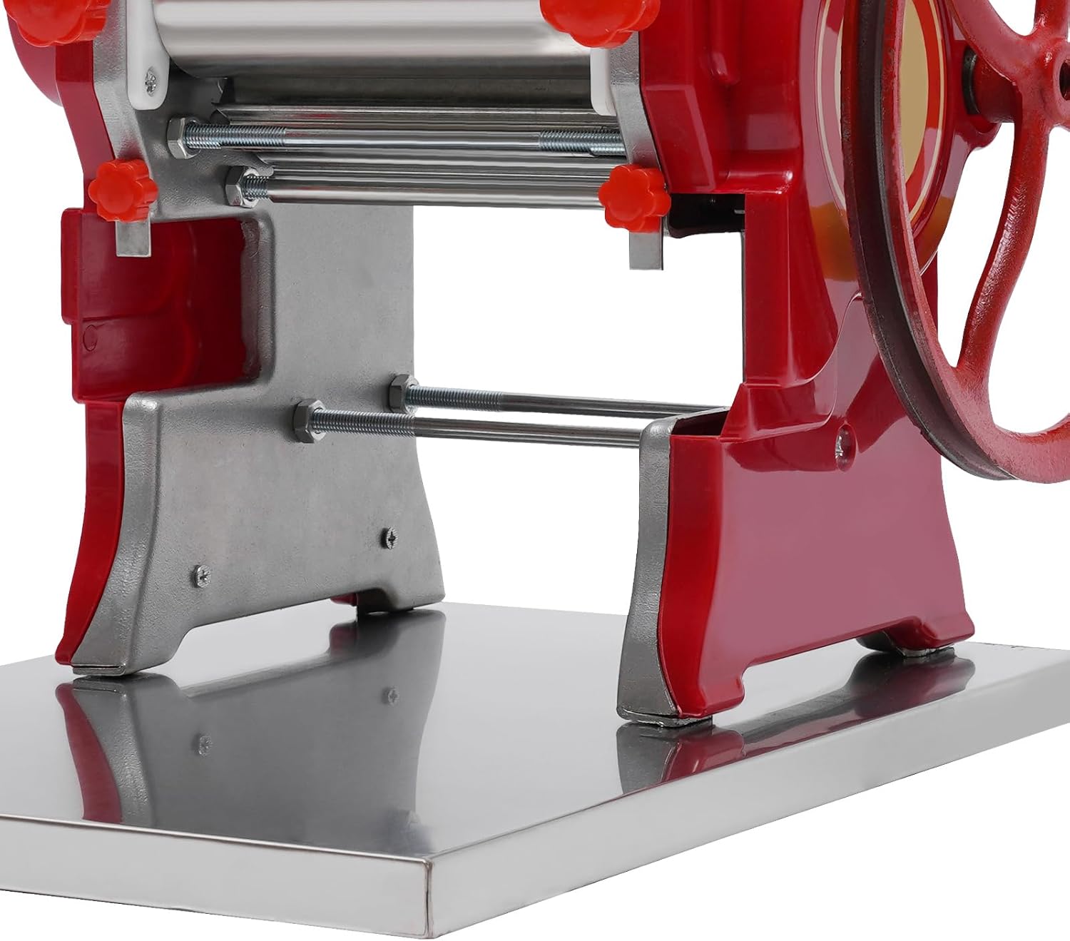 Commercial Manual Dough Roller Sheeter, Noodle Pasta Dumpling Maker Machine W/0.12in Cutterhead,Noodle Thickness 0.5-5mm For Commercial Home Use.