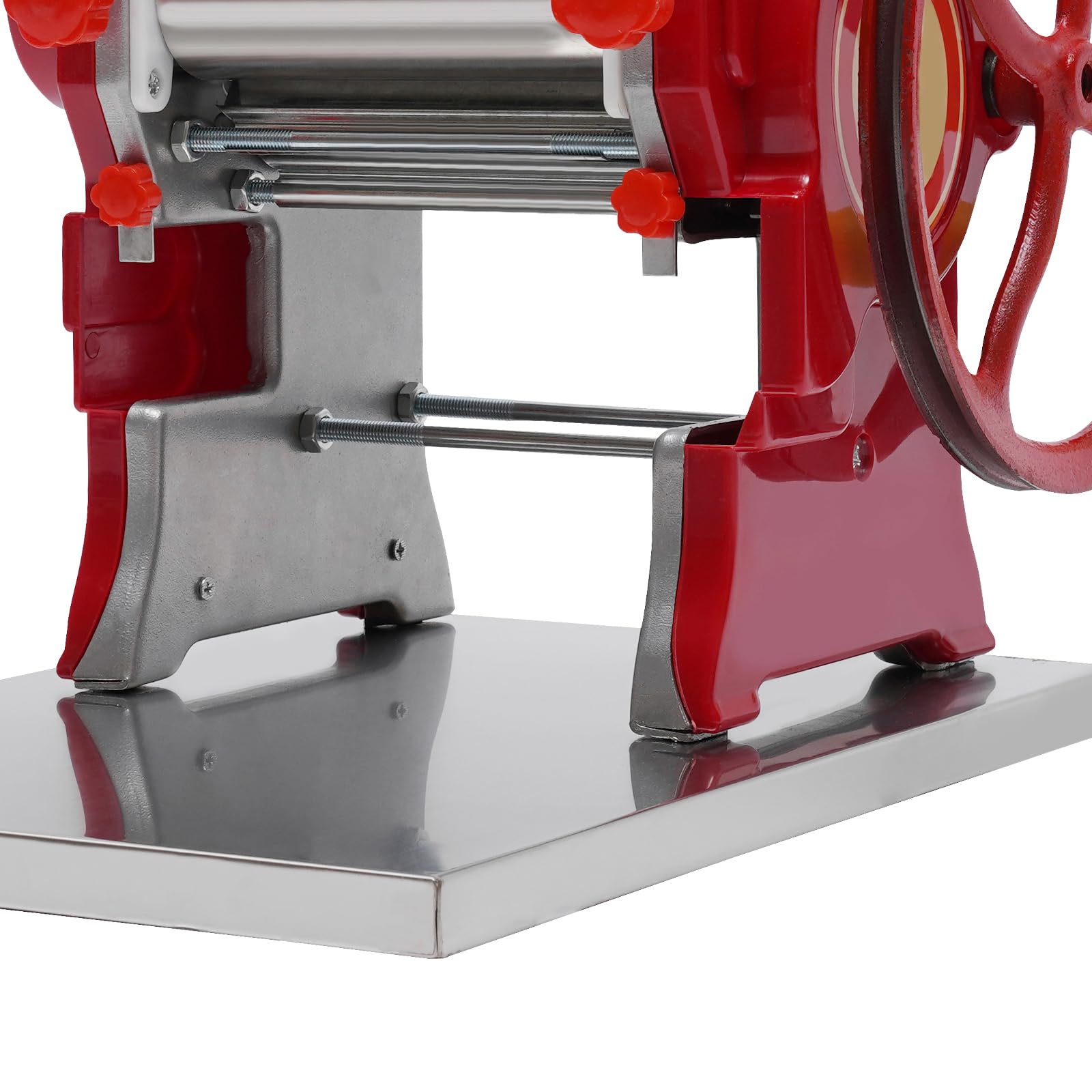 Nudelmaschine aus Edelstahl, Pasta Maker für Frische Nudeln, Küchenhelfer mit Zubehör für Haushalt & Küche, Rot