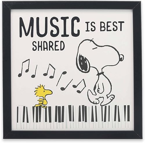 Vista 49 de Open Road Brands Peanuts Snoopy 'Tis the Season to Eat Cookies - Arte de pared de madera enmarcada - Bonita imagen de Navidad de Snoopy