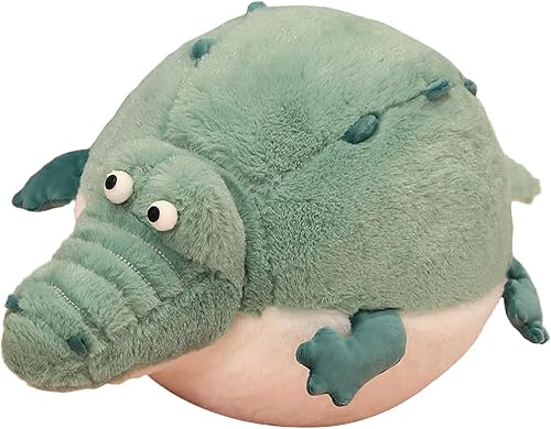 GailiMaiYa Peluche de cocodrilo de 23.7 pulgadas, divertido juguete de peluche de cocodrilo, almohada corporal de cocodrilo gordito, animales de