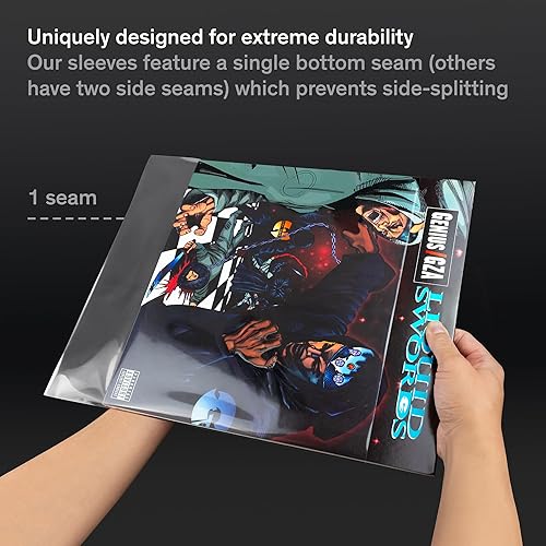 Miniatura 4 de Boundless Audio Fundas para discos de vinilo - 50 fundas exteriores premium para discos de vinilo - 32,39 cm x 32,39 cm, resistentes, de 3 mil de