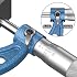 HDLNKAK Outside Micrometer, 1-2 Machinist Micrometer, 0.0001 Graduation Micrometer Set, Alloy Precision Micrometer, Machinist Tool, Micrometer Standard with Case.